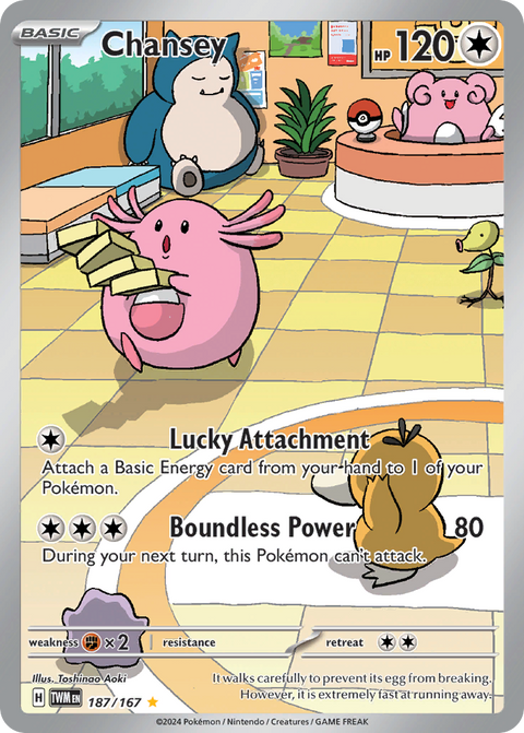 Chansey 187 Twilight Masquerade Pokémon card