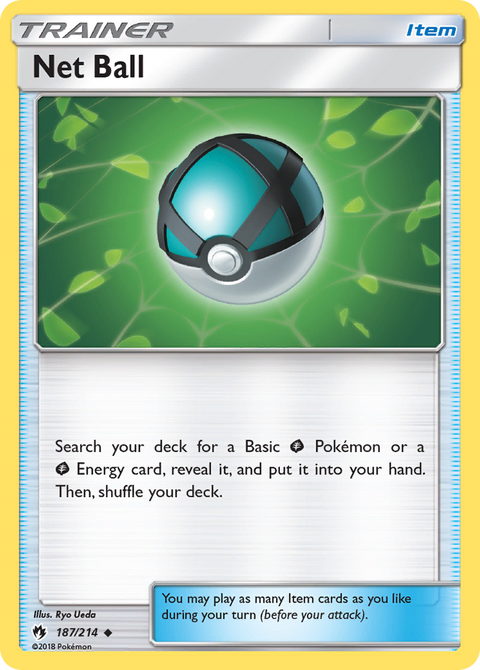 Net Ball 187 Lost Thunder Pokémon card