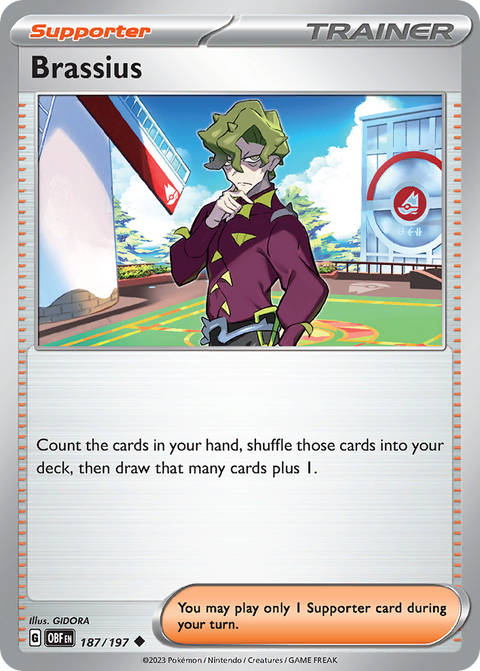 Brassius 187 Obsidian Flames Pokémon card