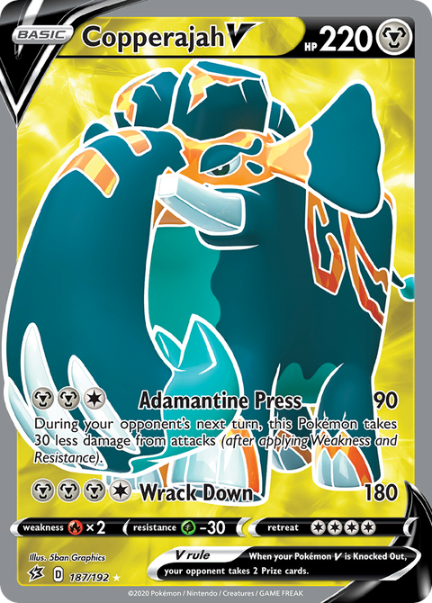 Copperajah V 187 Rebel Clash Pokémon card