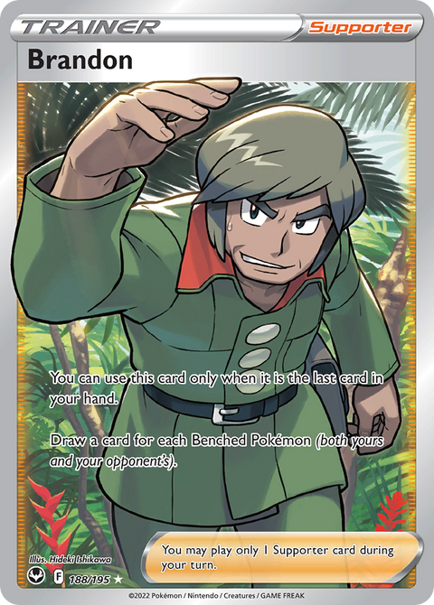 Brandon 188 Silver Tempest Pokémon card