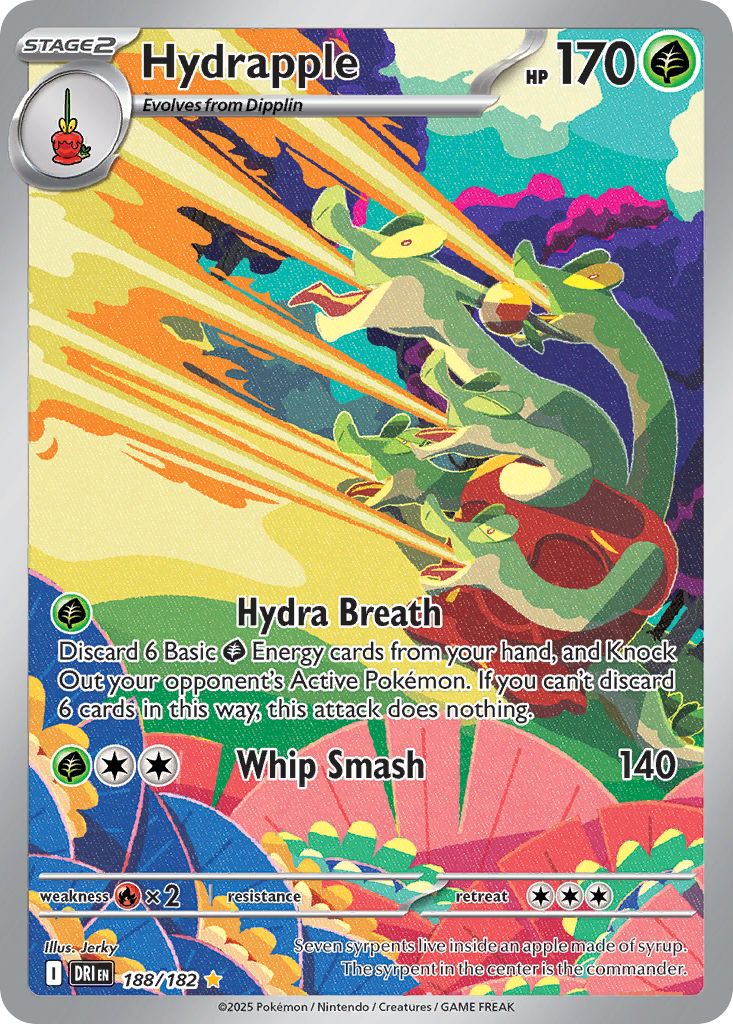Hydrapple 188 Destined Rivals Pokémon card