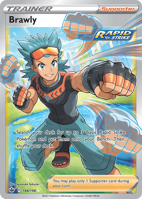 Brawly 188 Chilling Reign Pokémon card