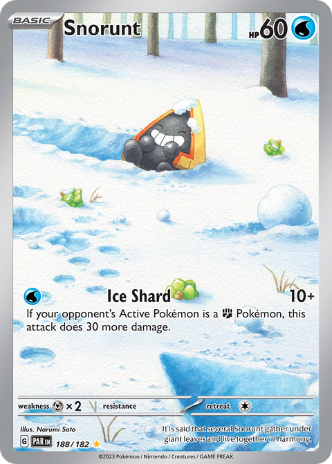 Snorunt 188 Paradox Rift Pokémon card