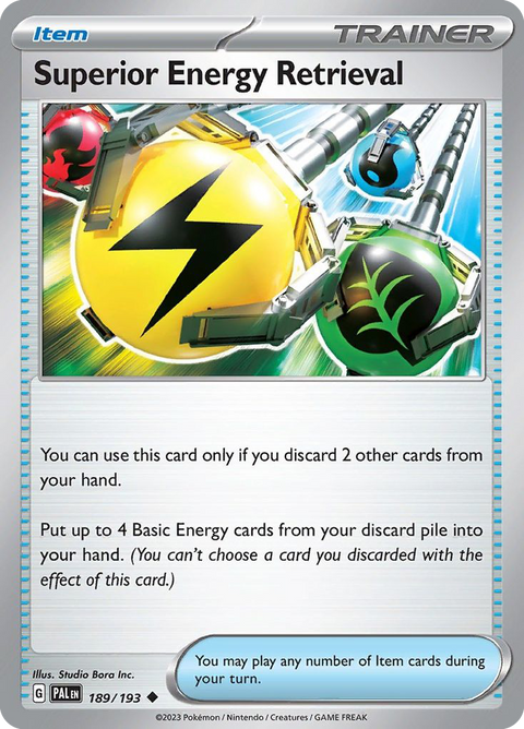 Superior Energy Retrieval 189 Paldea Evolved Pokémon card