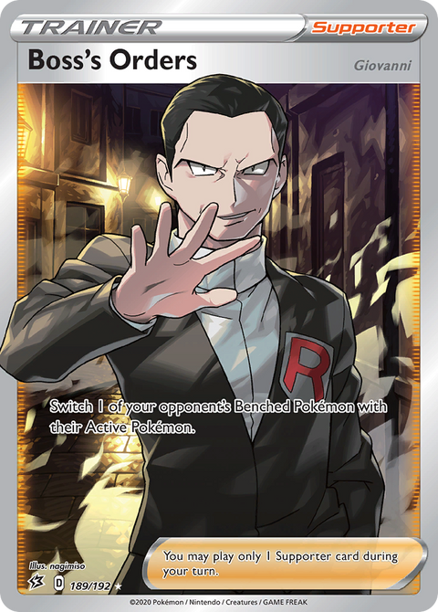 Boss's Orders 189 Rebel Clash Pokémon card