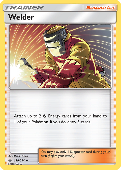 Welder 189 Unbroken Bonds Pokémon card