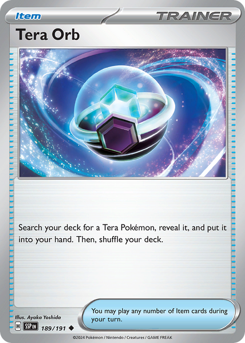Tera Orb 189 Surging Sparks Pokémon card