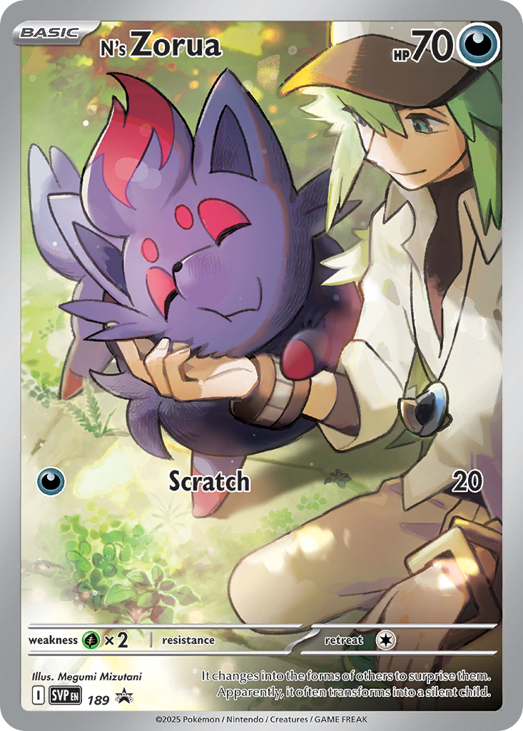 N's Zorua 189 Scarlet & Violet Black Star Promos Pokémon card