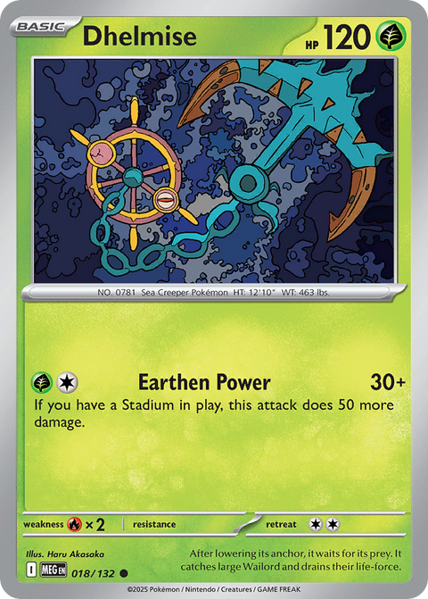 Dhelmise 18 Mega Evolution Pokémon card