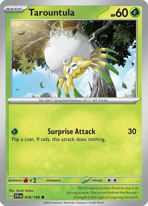 Tarountula 18 Scarlet & Violet Pokémon card