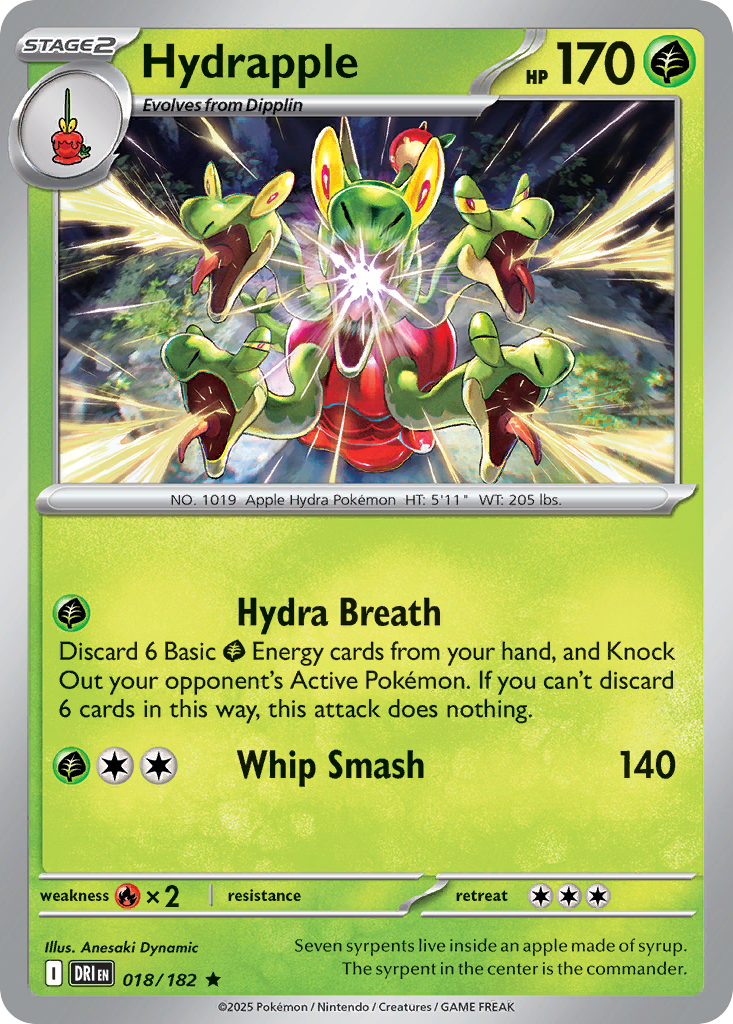 Hydrapple 18 Destined Rivals Pokémon card