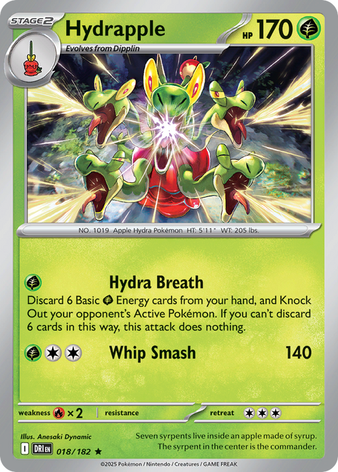 Hydrapple 18 Destined Rivals Pokémon card