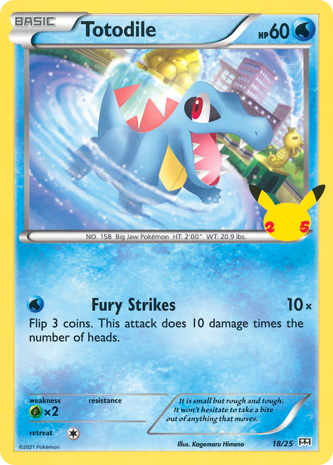 Totodile 18 McDonald's Collection 2021 Pokémon card