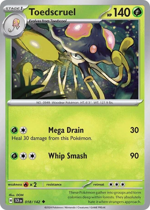 Toedscruel 18 Stellar Crown Pokémon card