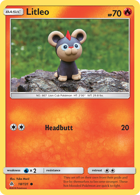 Litleo 18 Forbidden Light Pokémon card