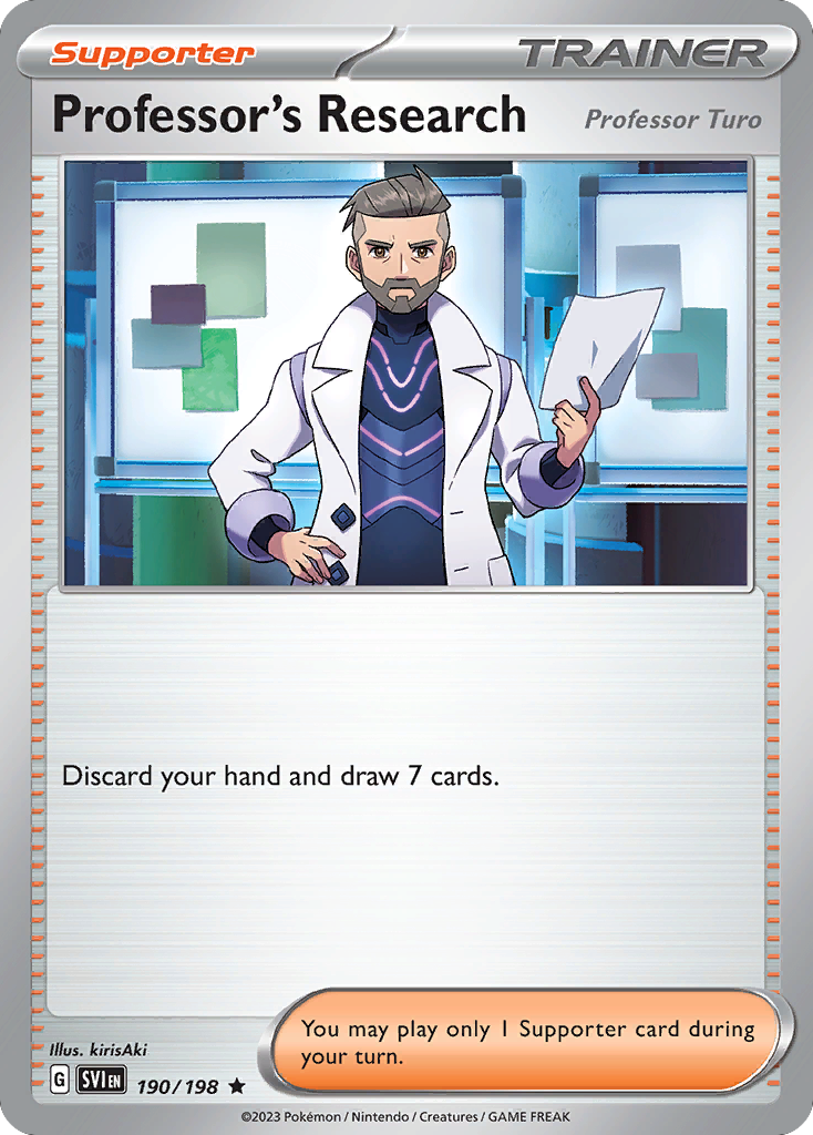 Professor's Research (Professor Turo) 190 Scarlet & Violet Pokémon card