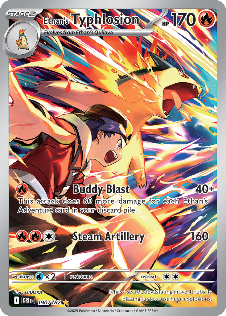 Ethan's Typhlosion 190 Destined Rivals Pokémon card