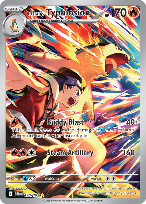 Ethan's Typhlosion 190 Destined Rivals Pokémon card