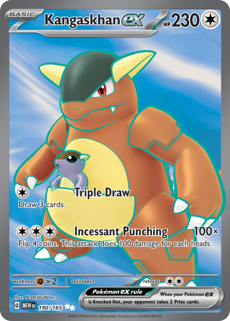 Kangaskhan ex 190 151 Pokémon card