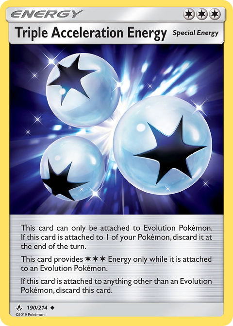 Triple Acceleration Energy 190 Unbroken Bonds Pokémon card
