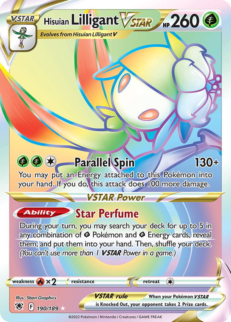 Hisuian Lilligant VSTAR 190 Astral Radiance Pokémon card