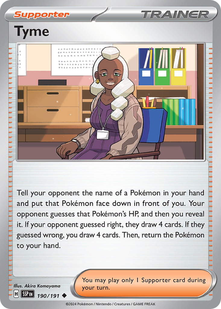 Tyme 190 Surging Sparks Pokémon card