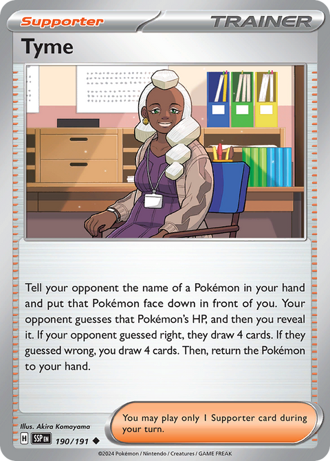 Tyme 190 Surging Sparks Pokémon card