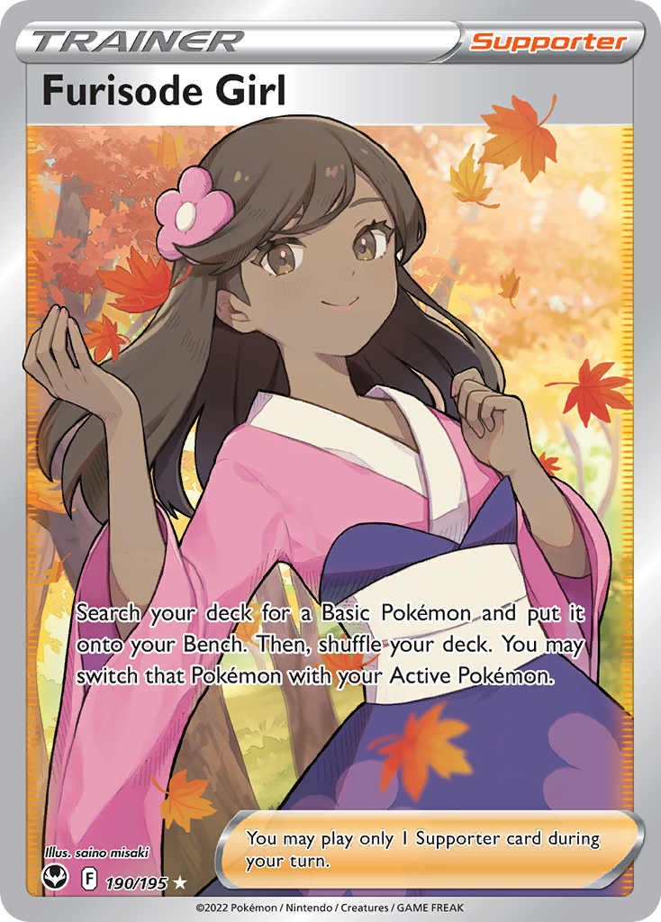 Furisode Girl 190 Silver Tempest Pokémon card
