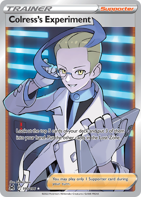 Colress's Experiment 190 Lost Origin Pokémon card