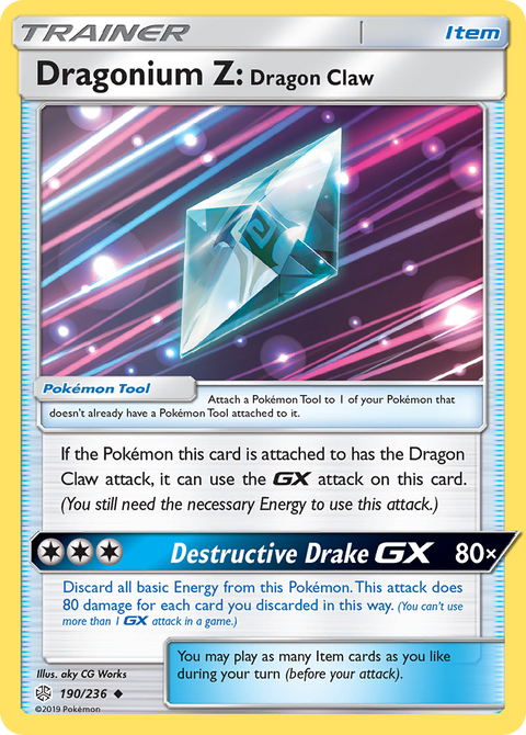 Dragonium Z: Dragon Claw 190 Cosmic Eclipse Pokémon card
