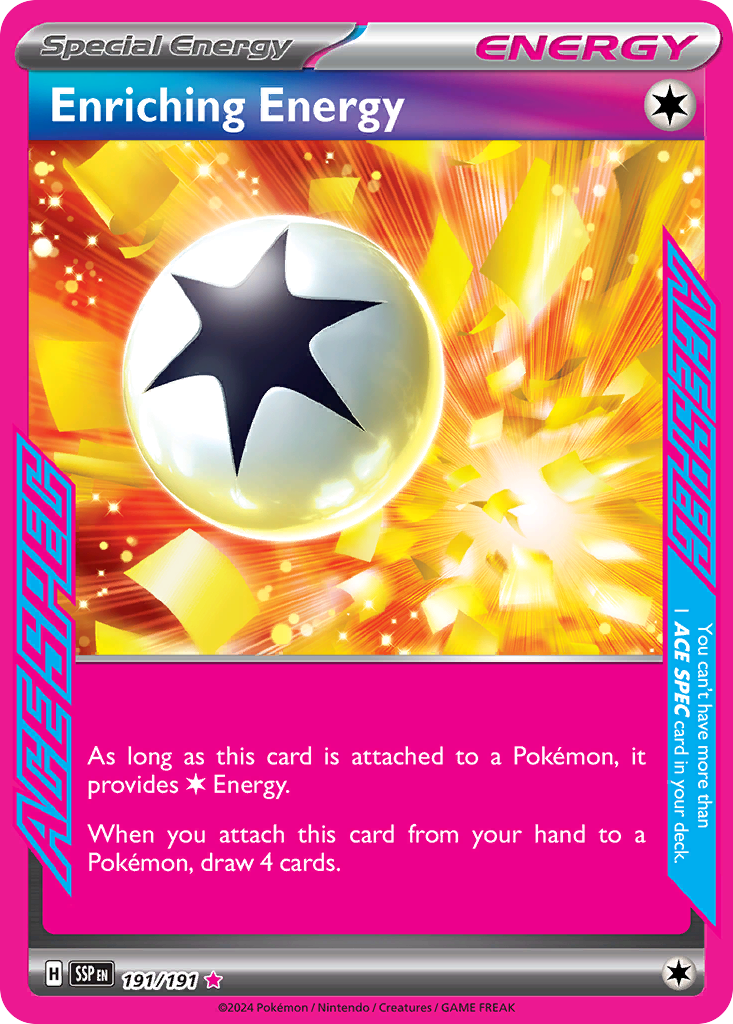 Enriching Energy 191 Surging Sparks Pokémon card