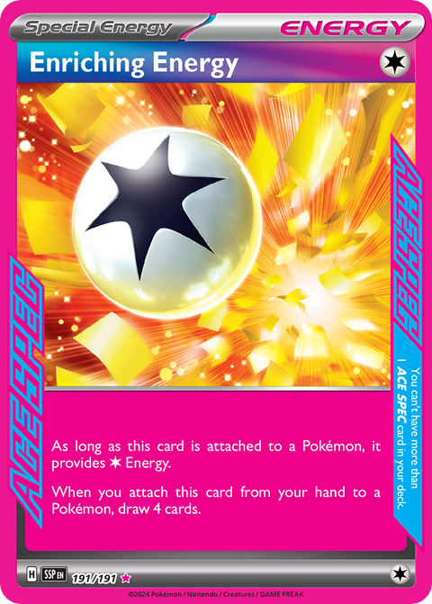Enriching Energy 191 Surging Sparks Pokémon card