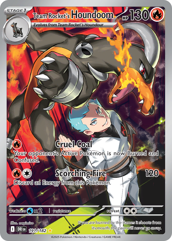 Team Rocket's Houndoom 191 Destined Rivals Pokémon card