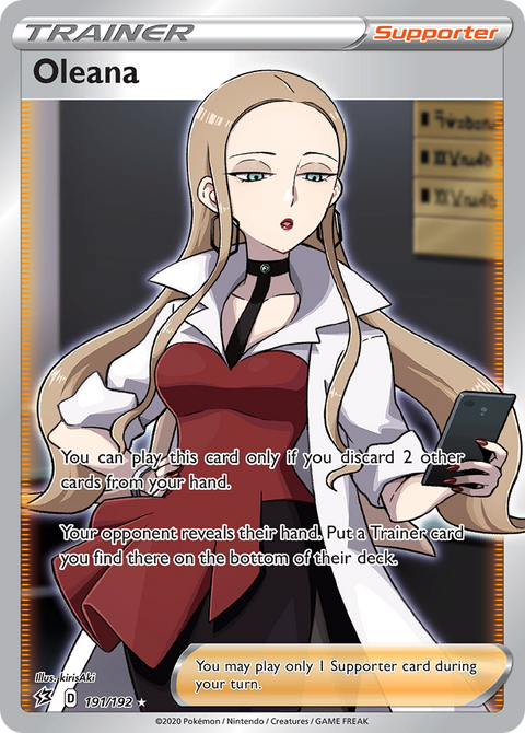 Oleana 191 Rebel Clash Pokémon card