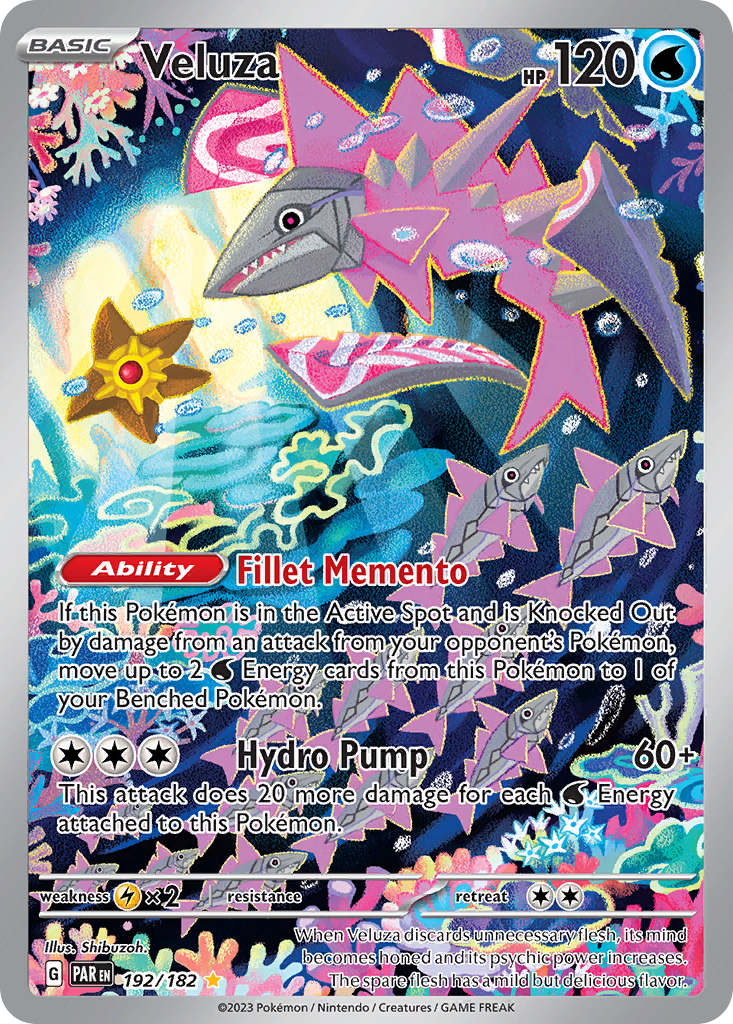 Veluza 192 Paradox Rift Pokémon card