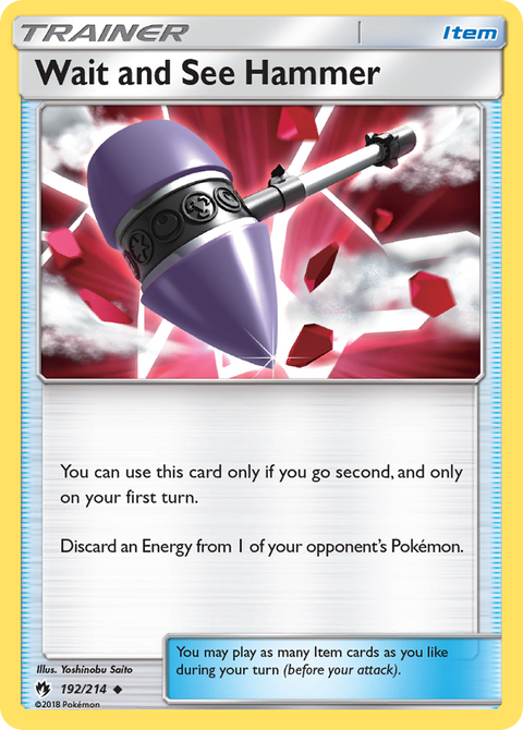 Wait and See Hammer 192 Lost Thunder Pokémon card