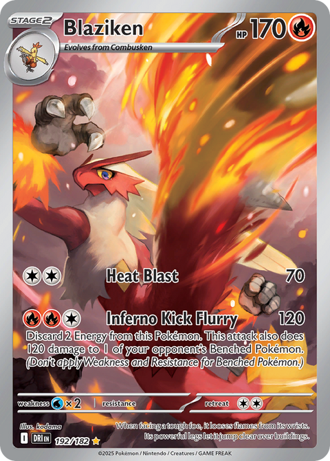 Blaziken 192 Destined Rivals Pokémon card