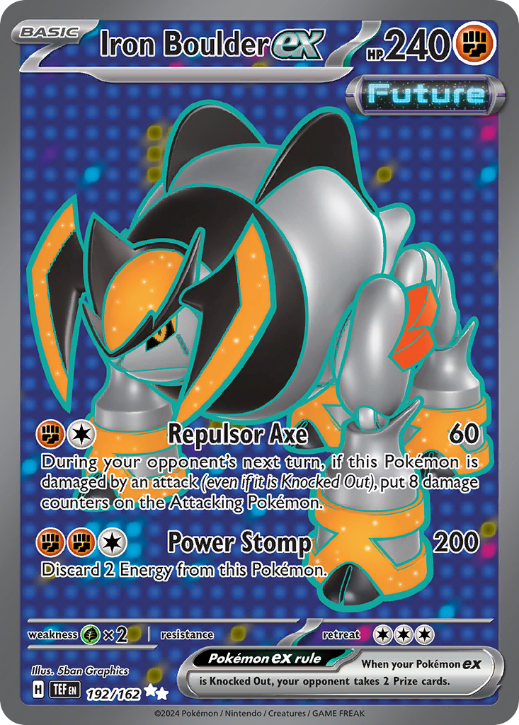 Iron Boulder ex 192 Temporal Forces Pokémon card