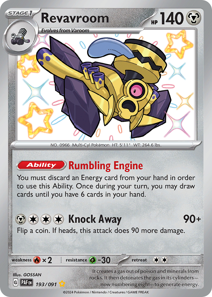 Revavroom 193 Paldean Fates Pokémon card