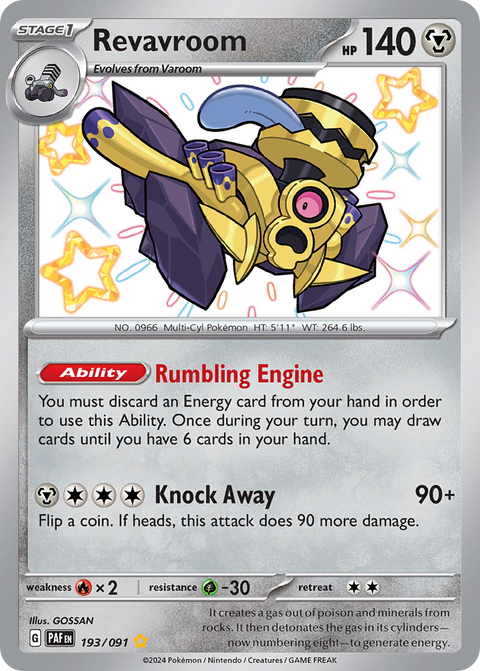 Revavroom 193 Paldean Fates Pokémon card