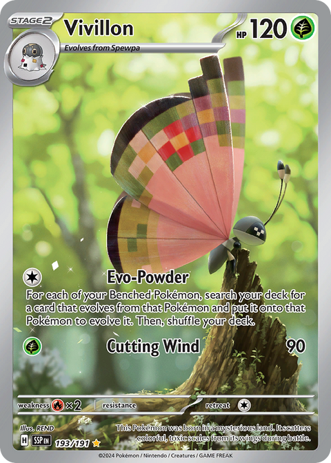 Vivillon 193 Surging Sparks Pokémon card