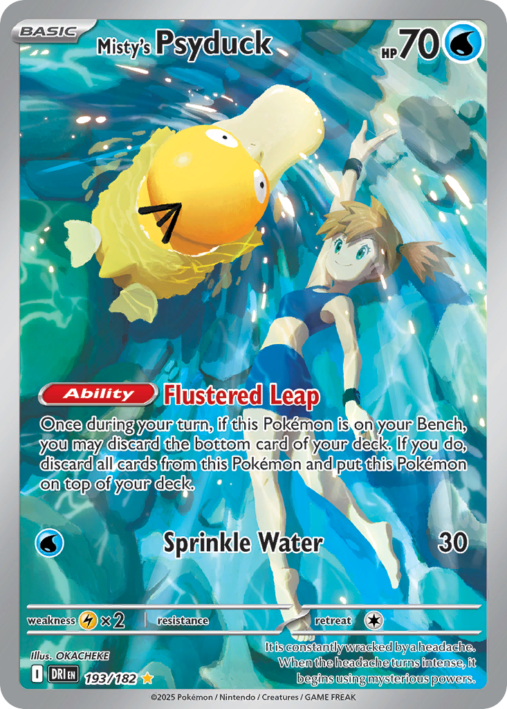 Misty's Psyduck 193 Destined Rivals Pokémon card