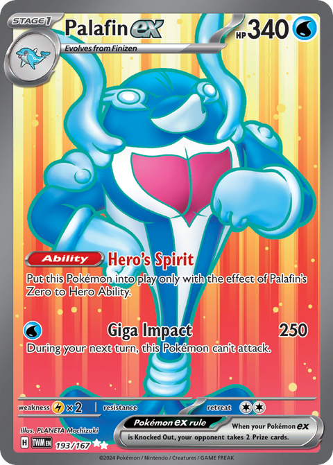 Palafin ex 193 Twilight Masquerade Pokémon card