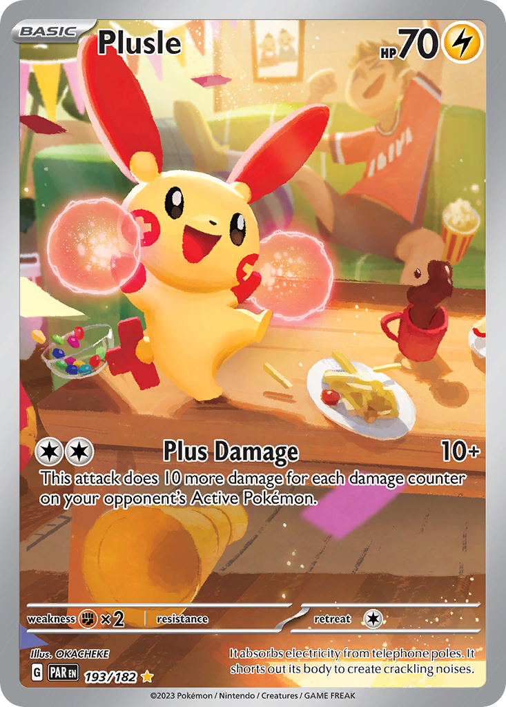 Plusle 193 Paradox Rift Pokémon card