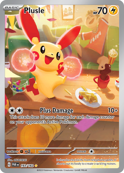 Plusle 193 Paradox Rift Pokémon card