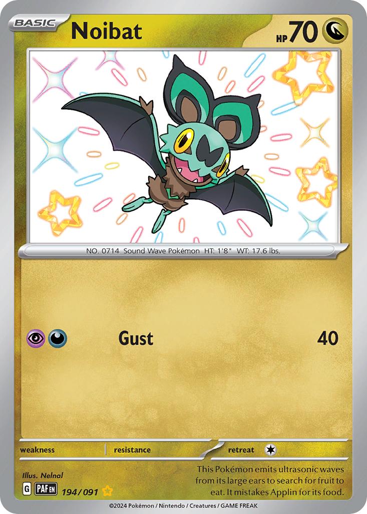 Noibat 194 Paldean Fates Pokémon card