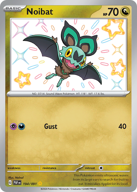 Noibat 194 Paldean Fates Pokémon card