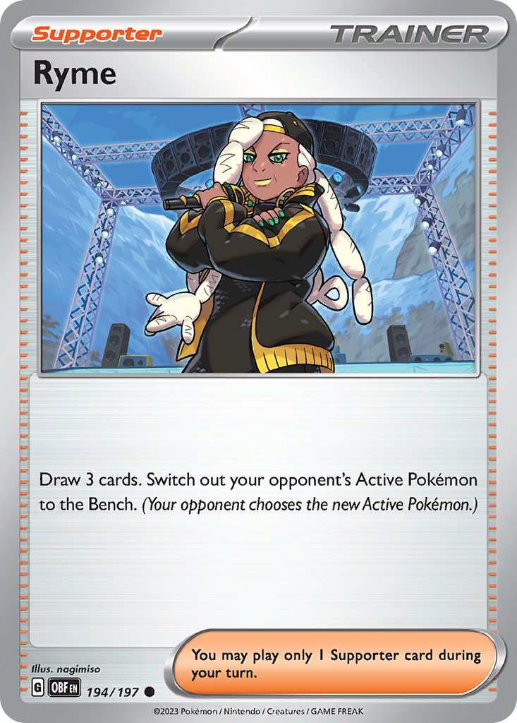 Ryme 194 Obsidian Flames Pokémon card