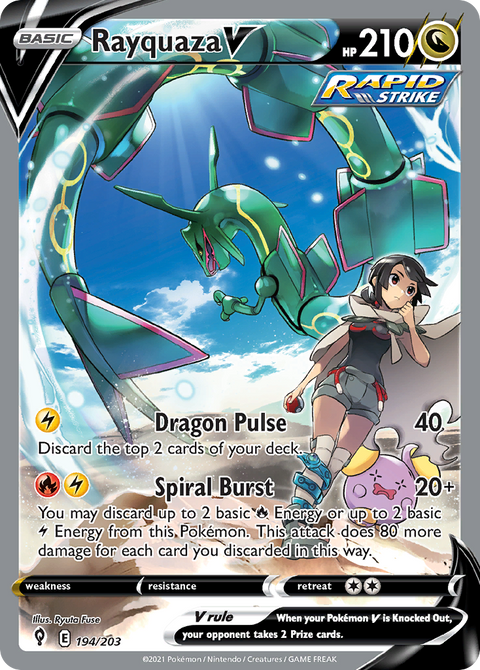Rayquaza V 194 Evolving Skies Pokémon card